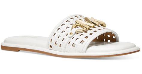 michael kors slides white